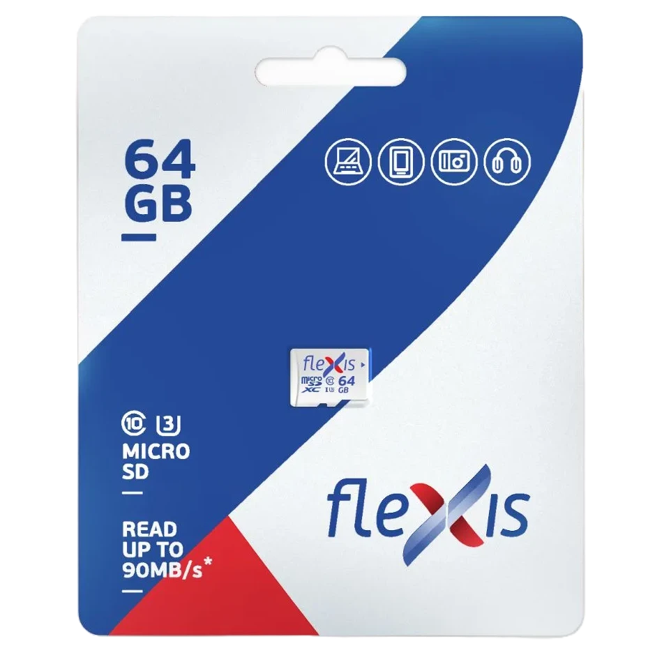 Карта памяти 64Gb MicroSD Flexis (FMSD064GU3)