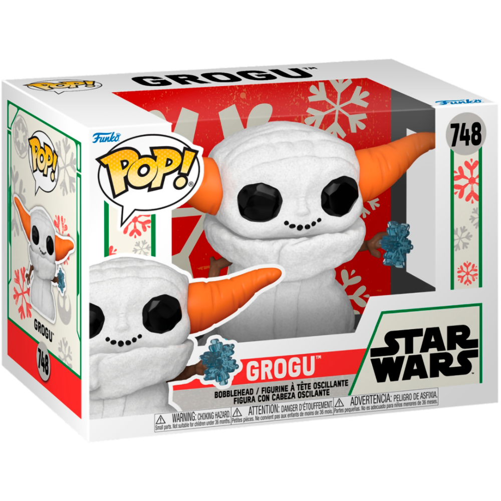 Фигурка Funko POP! Bobble Star Wars Holiday Grogu Snowman - 80011 - фото 2