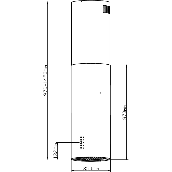 Вытяжка Weissgauff Tubus 1406 Island Black - 430315 - фото 9
