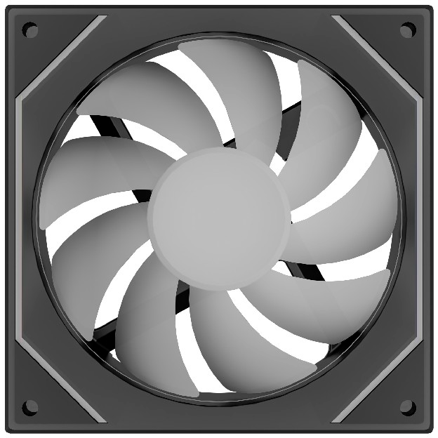 Вентилятор для корпуса Powercase M52-12 ARGB Black OEM - фото 7
