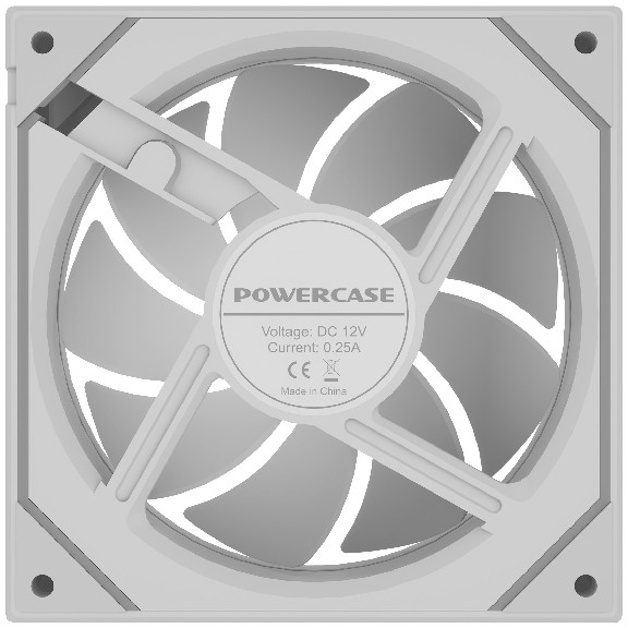Вентилятор для корпуса Powercase M52-12W ARGB White OEM - фото 8