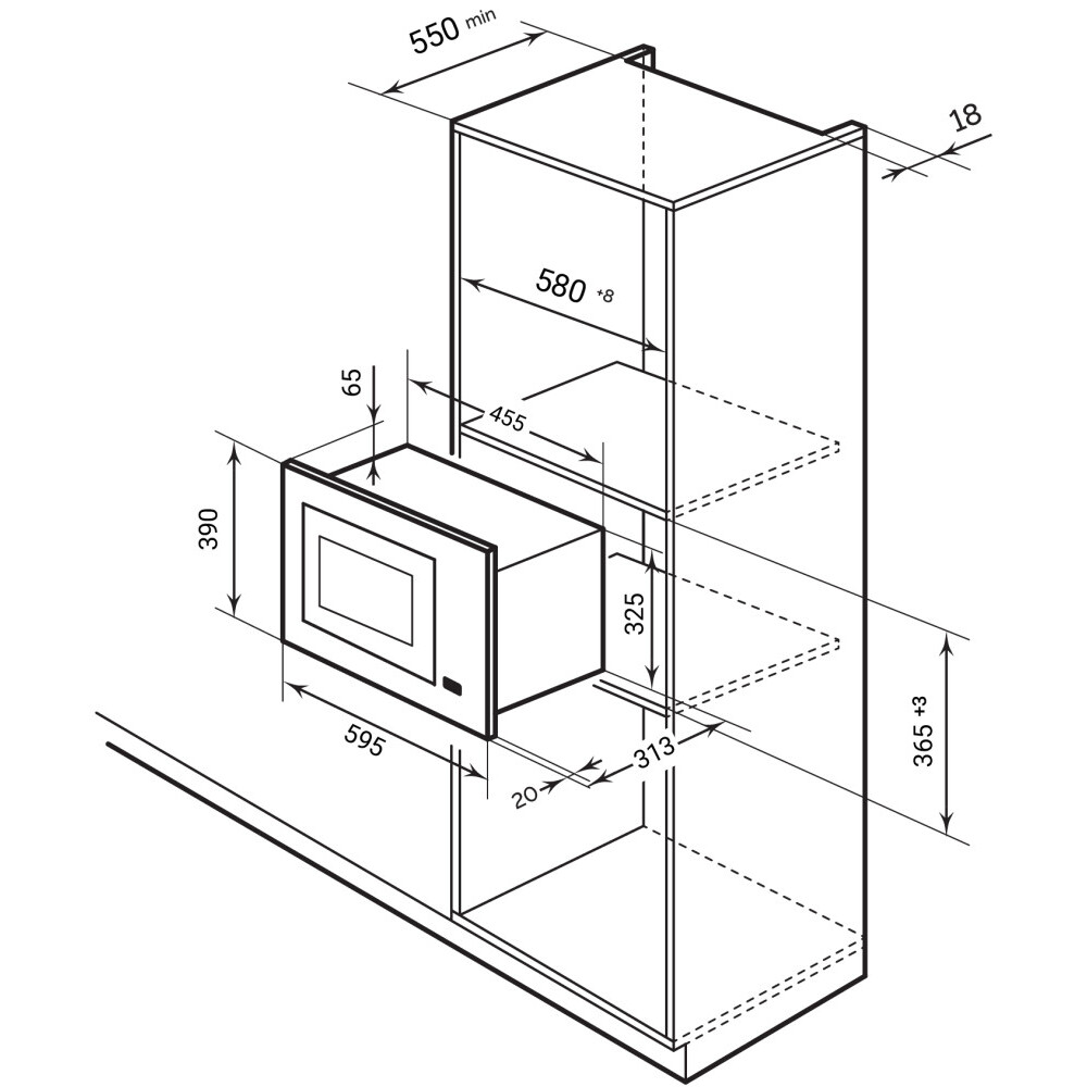 Встраиваемая микроволновая печь LEX BIMO 20.01 IV - CHVE000003 - фото 6