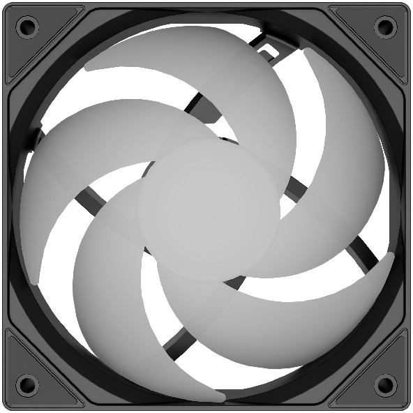 Вентилятор для корпуса Powercase M53-12 ARGB Black OEM - фото 7