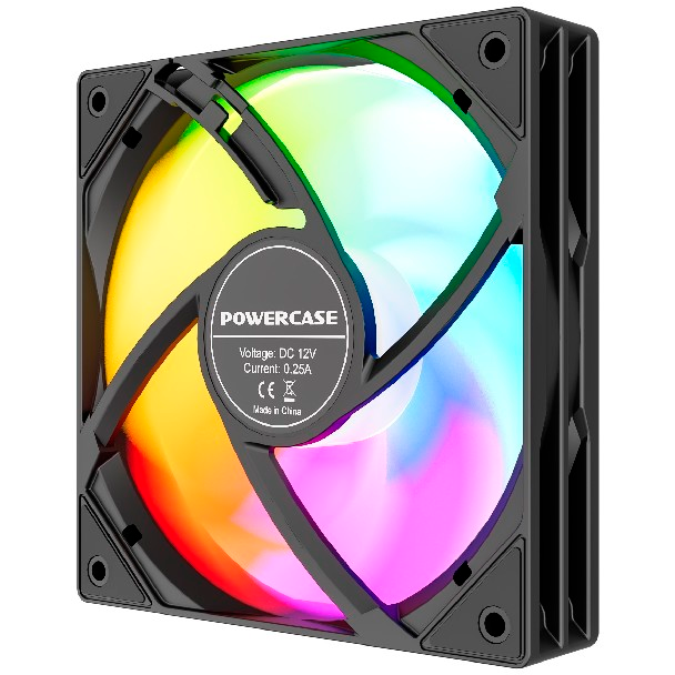 Вентилятор для корпуса Powercase M53-14 ARGB Black OEM - фото 6