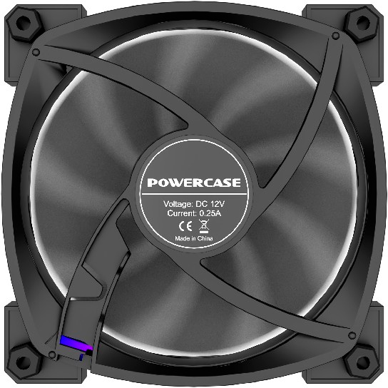 Вентилятор для корпуса Powercase M55-12 ARGB Black OEM - фото 4