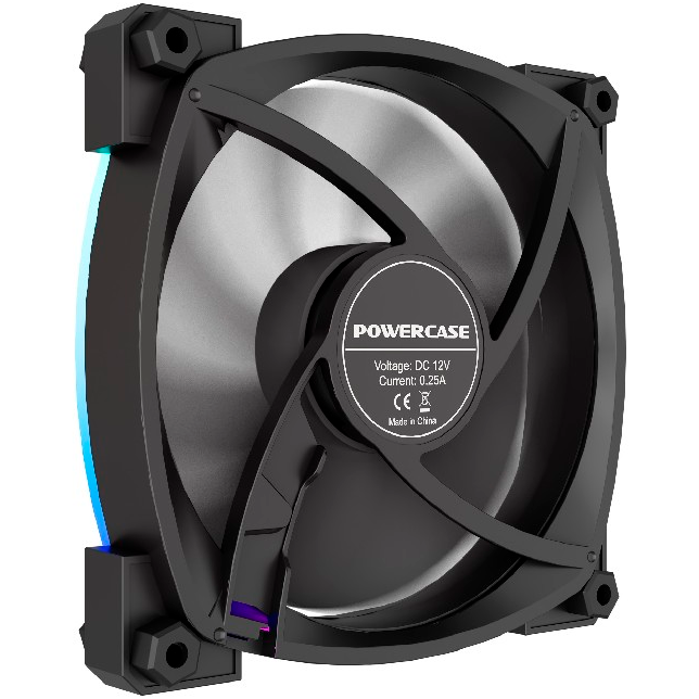 Вентилятор для корпуса Powercase M55-12 ARGB Black OEM - фото 5