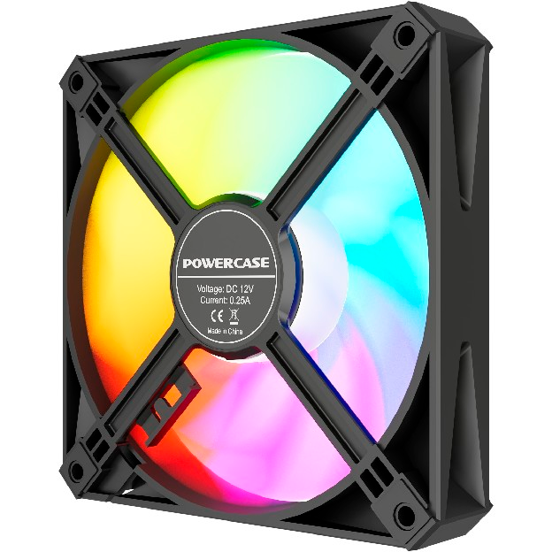 Вентилятор для корпуса Powercase M56-12 ARGB Black OEM - фото 5