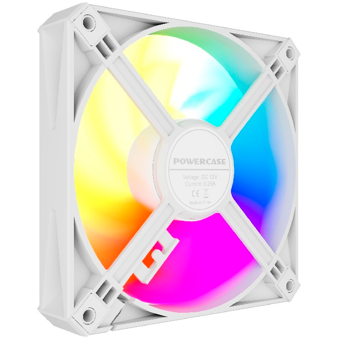 Вентилятор для корпуса Powercase M56-12W ARGB White OEM - фото 5
