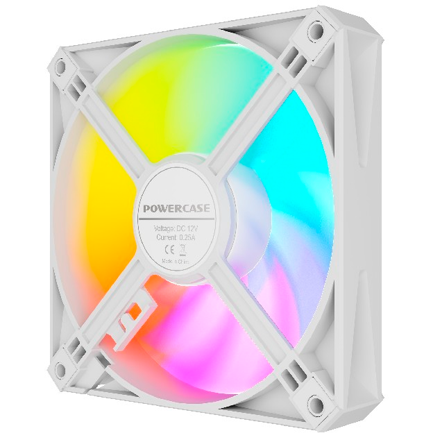 Вентилятор для корпуса Powercase M56-12W ARGB White OEM - фото 6