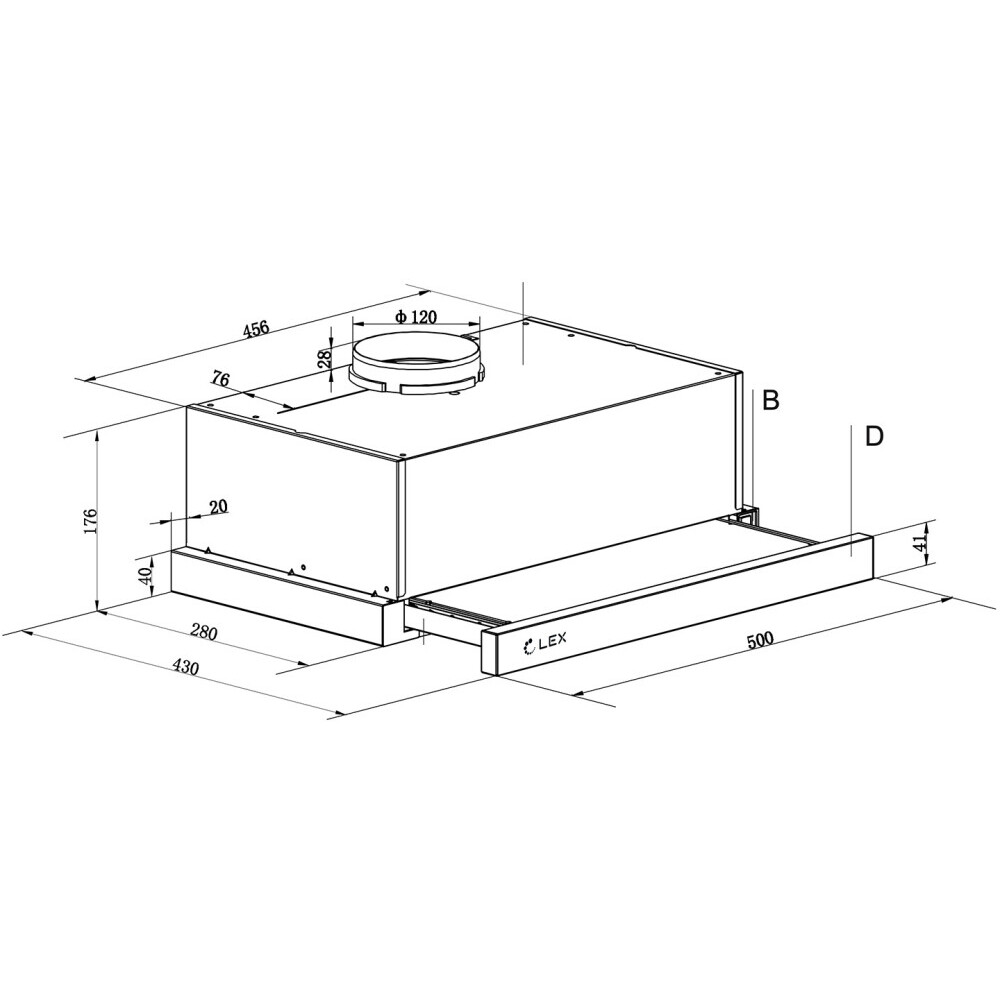 Вытяжка LEX HIDE 500 White - CHAT000122 - фото 5