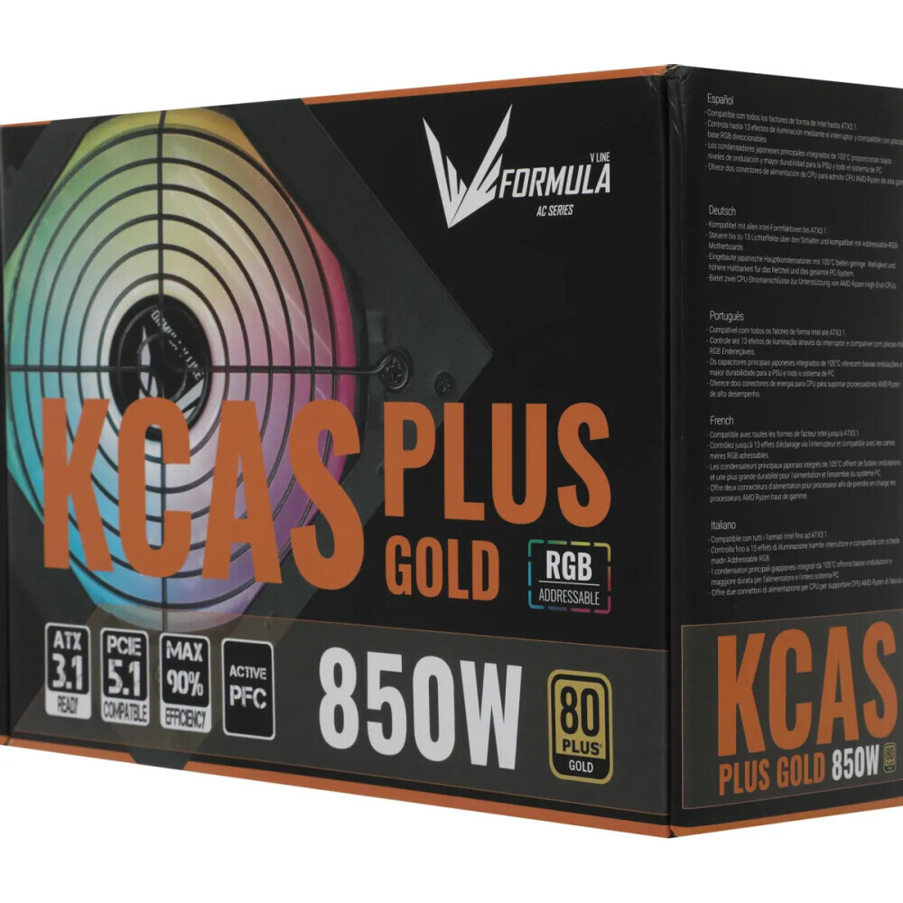 Блок питания 850W Formula KCAS-850G PLUS Gold - KCAS PLUS 850G - фото 6