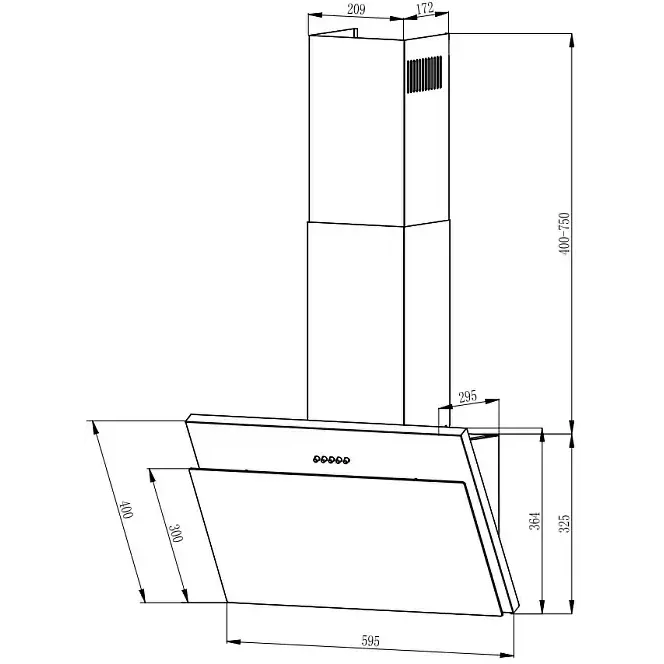 Вытяжка Evelux Tilda 60 BG - фото 2