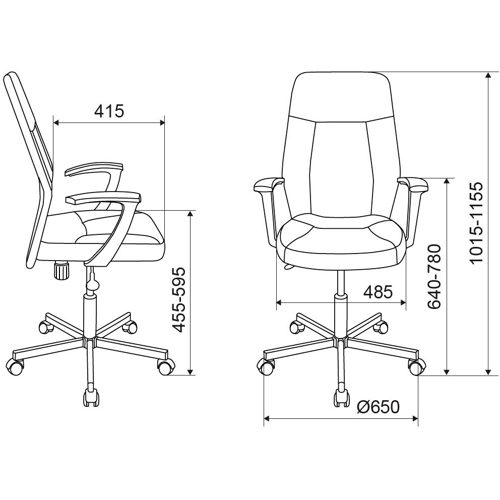 Офисное кресло Бюрократ CH-605 Black - CH-605/BLACK - фото 6