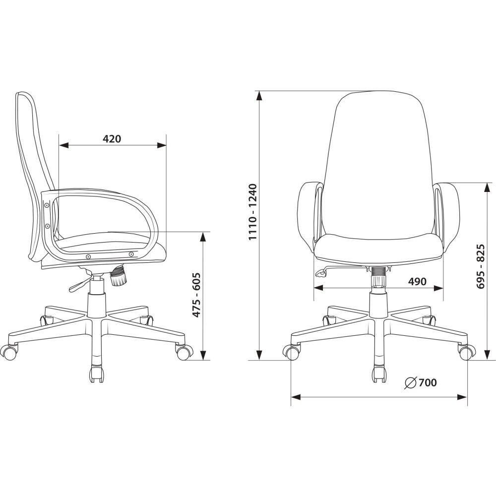 Офисное кресло Бюрократ CH-808AXSN/TW-11 Black - фото 7