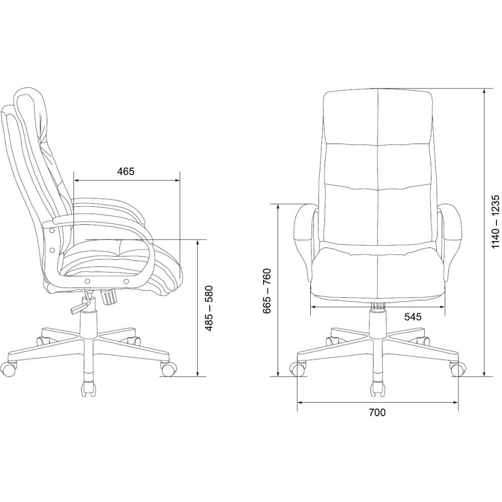 Офисное кресло Бюрократ CH-824 Fabric Grey - CH-824/ALFA44 - фото 6