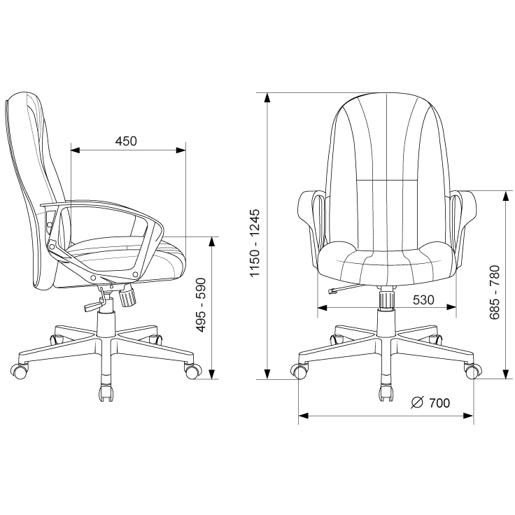 Офисное кресло Бюрократ T-898/B - фото 9