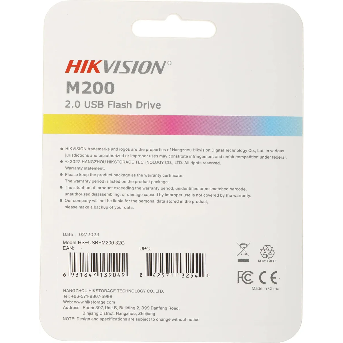 USB Flash накопитель 32Gb Hikvision M200 (HS-USB-M200/32G) - фото 2