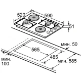 Электрическая варочная панель MAUNFELD EEHE.64.5EB/KG (УТ000009727)
