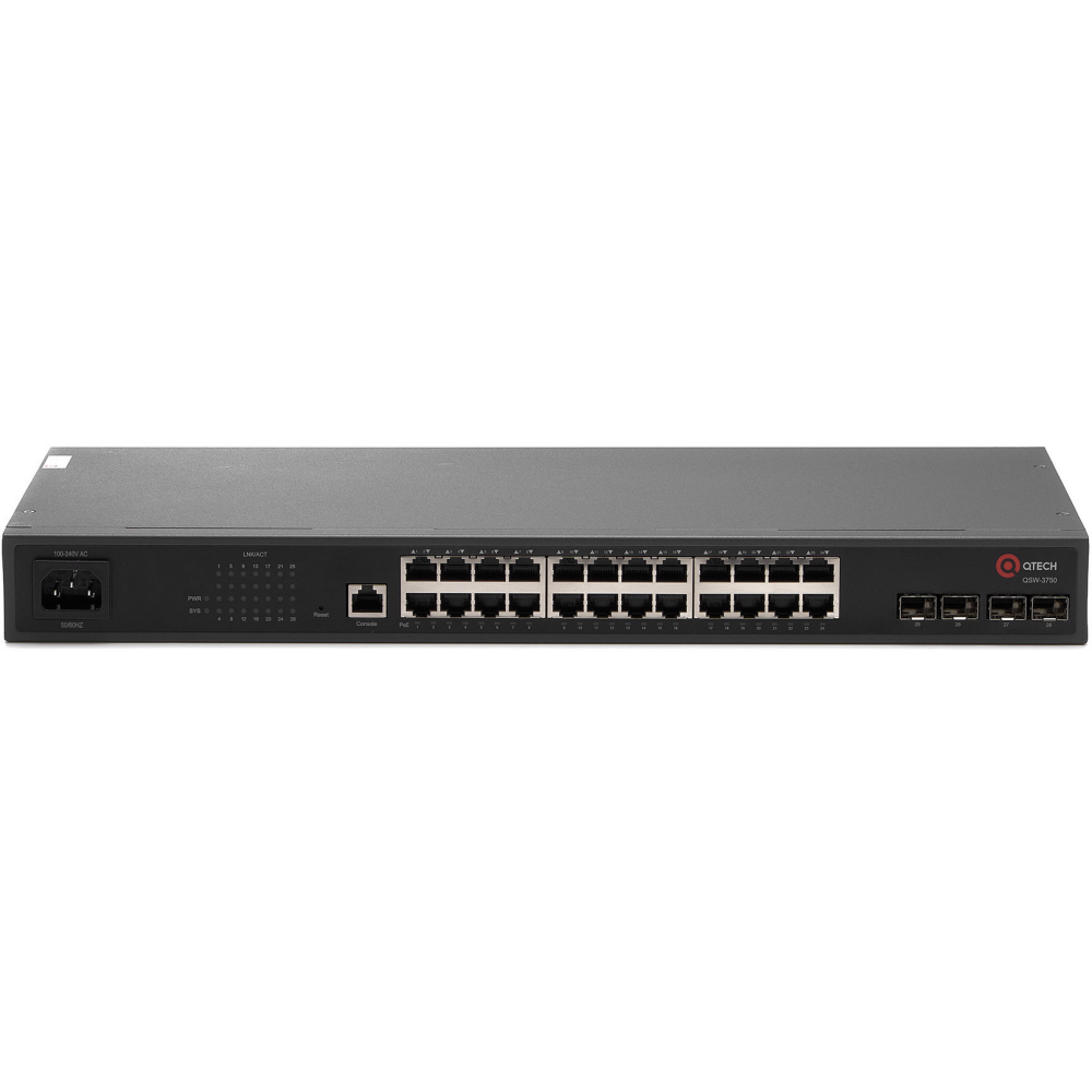Коммутатор (свитч) QTECH QSW-3750-28T-POE-АС-R