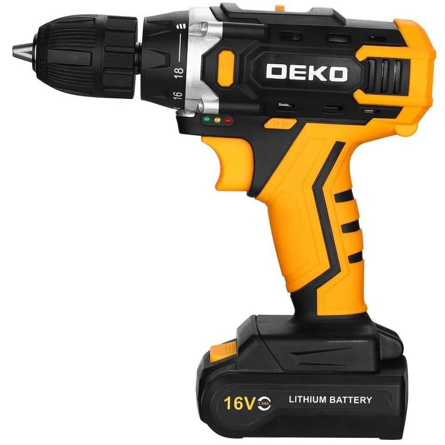 Дрель-шуруповёрт DEKO Sharker 16V - 083-1041 - фото 2