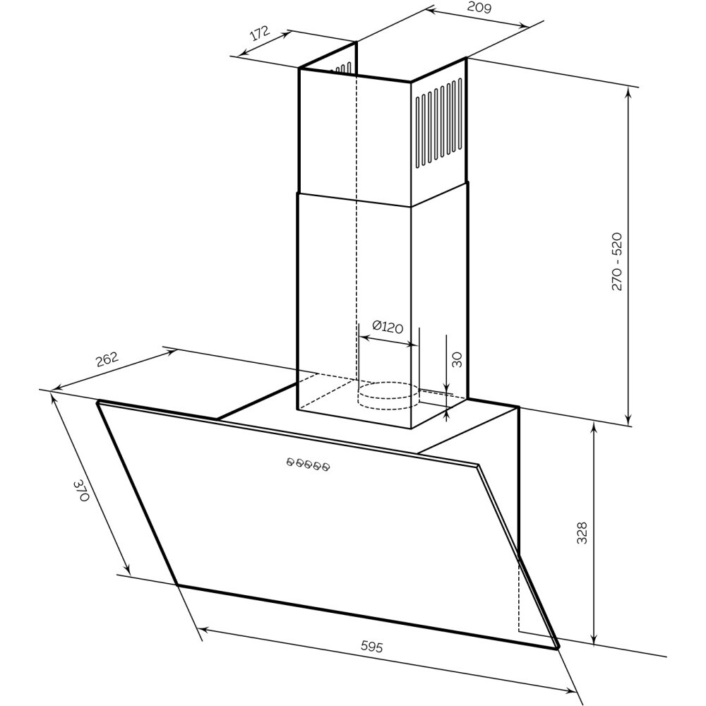Вытяжка LEX Moza 600 R1 Black - CHTI000418 - фото 3