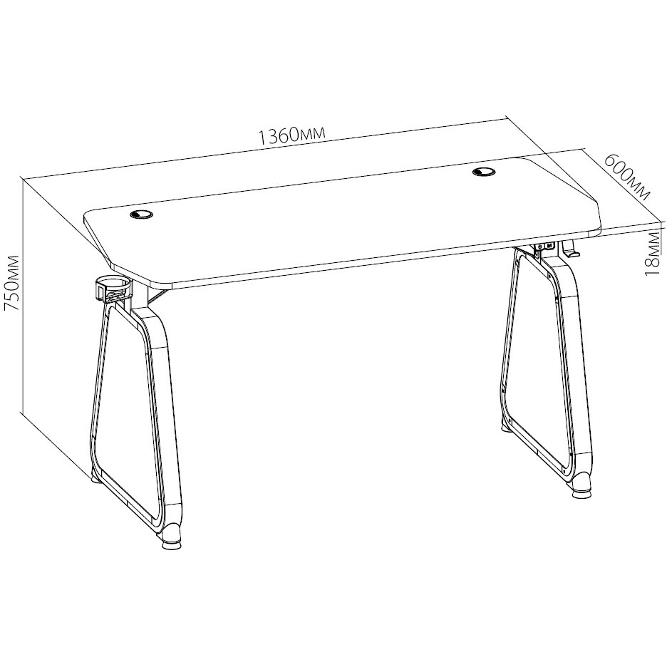 Игровой стол Cactus CS-GMD-BK-RGB - фото 8