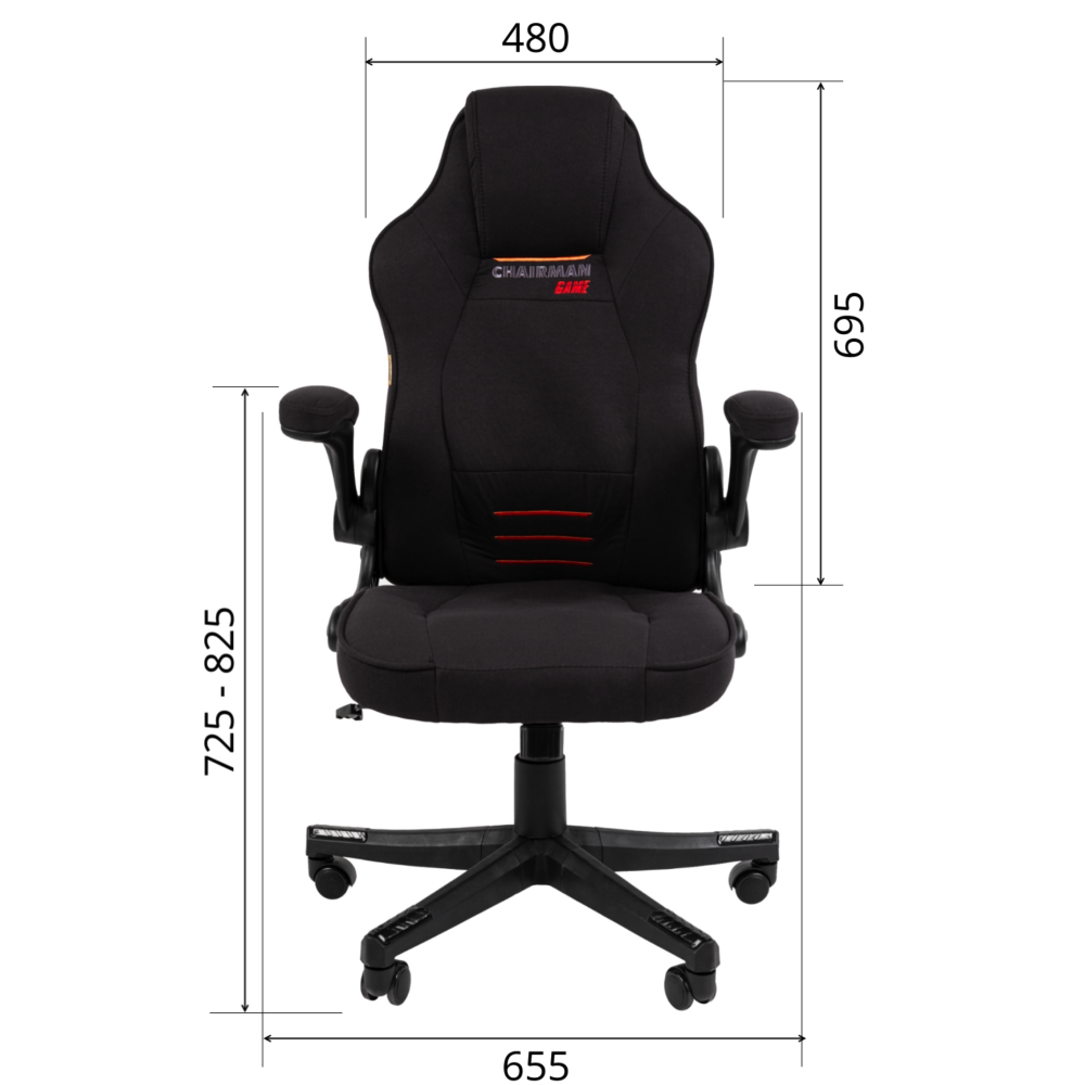 Игровое кресло Chairman Game CH51 Black (00-07145974) - фото 6