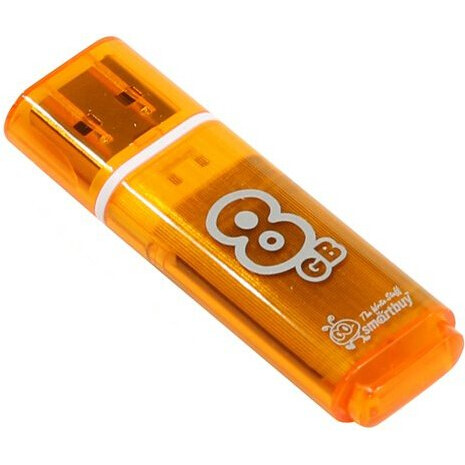 USB Flash накопитель 8GB SmartBuy Glossy Orange (SB8GBGS-Or)