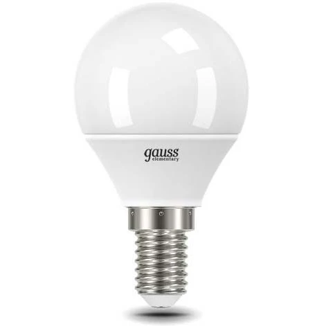 Светодиодная лампочка Gauss Elementary Шар 6500K (10 Вт, E14) 10 шт. - 53130 - фото 2