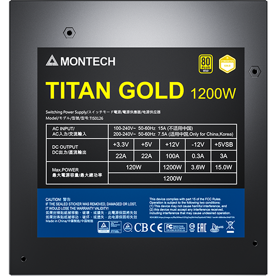 Блок питания 1200W MONTECH TITAN GOLD - TIS0126 - фото 6