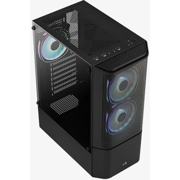Корпус AeroCool Quantum Mesh-G-BK-v3 Black - EN58580 - фото 3