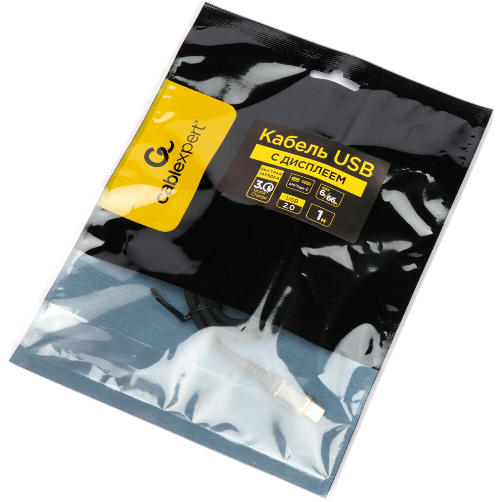 Кабель USB - USB Type-C, 1м, Cablexpert CCP-USB2-AMCM-SCR-1M - фото 4