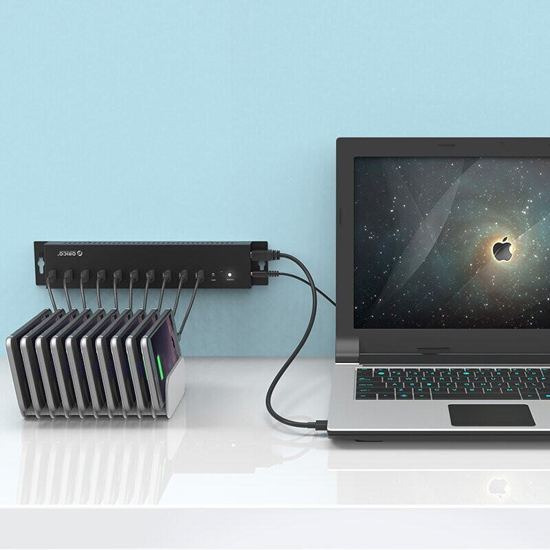 USB-концентратор Orico IH10P-BK Black - фото 3