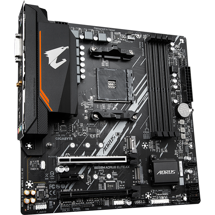 Материнская плата Gigabyte B550M AORUS ELITE AX OEM - фото 2