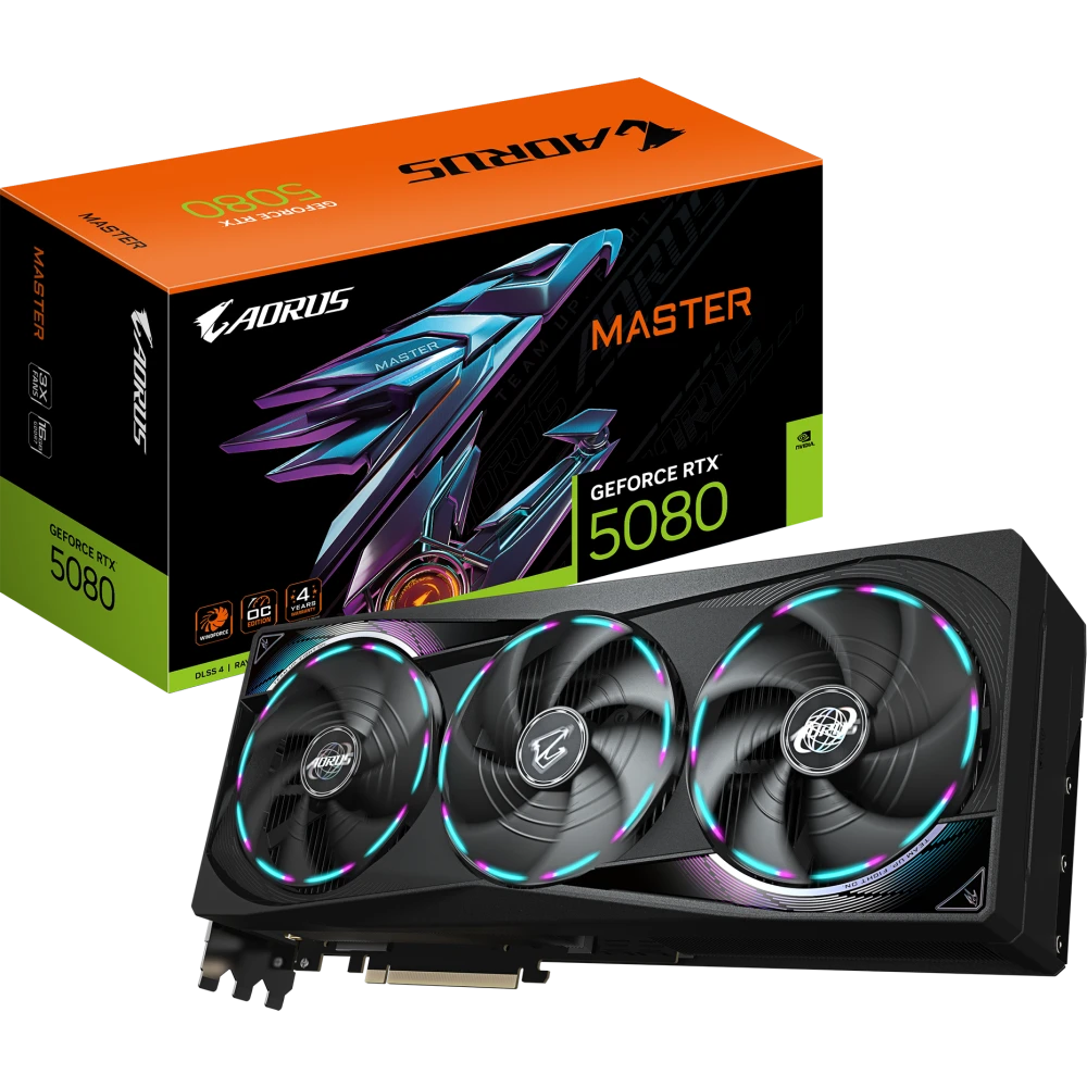 Видеокарта NVIDIA GeForce RTX 5080 Gigabyte AORUS MASTER OC 16Gb (GV-N5080AORUS M-16GD) - фото 10