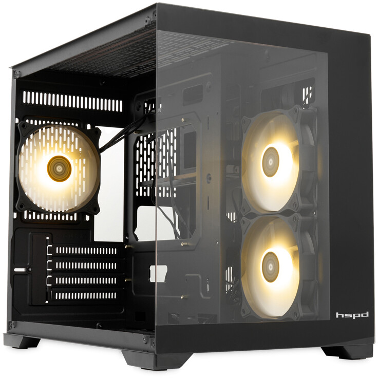 Корпус HSPD F330-TGBK-ARGB Black - фото 2