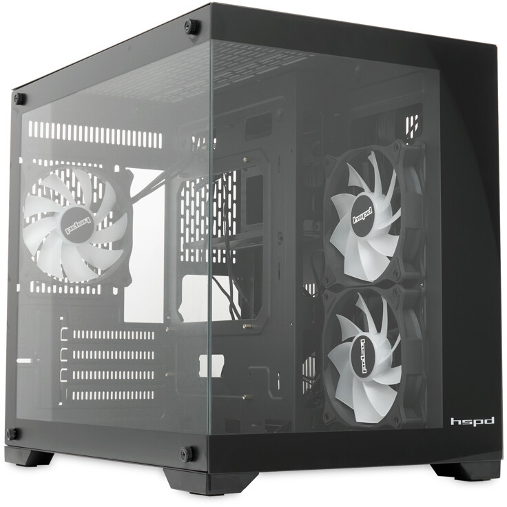 Корпус HSPD F330-TGBK-ARGB Black - фото 3