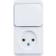 Розетка с выключателем Schneider Electric Этюд BPA16-204B