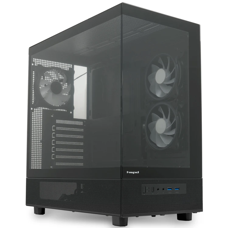 Корпус HSPD F710-TGBK-ARGB Black - фото 4