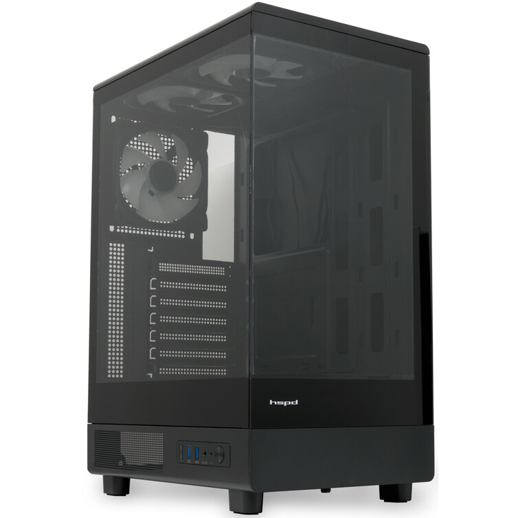 Корпус HSPD F510-TGBK-ARGB Black - фото 3