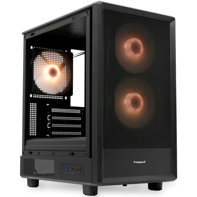 Корпус HSPD M310-TGBK-ARGB Black - фото 2