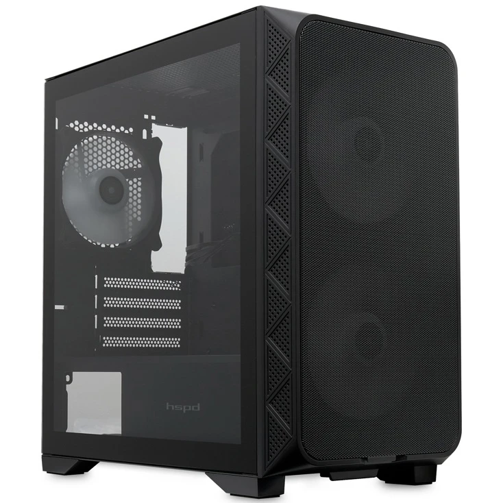 Корпус HSPD M321-TGBK-ARGB Black - фото 3