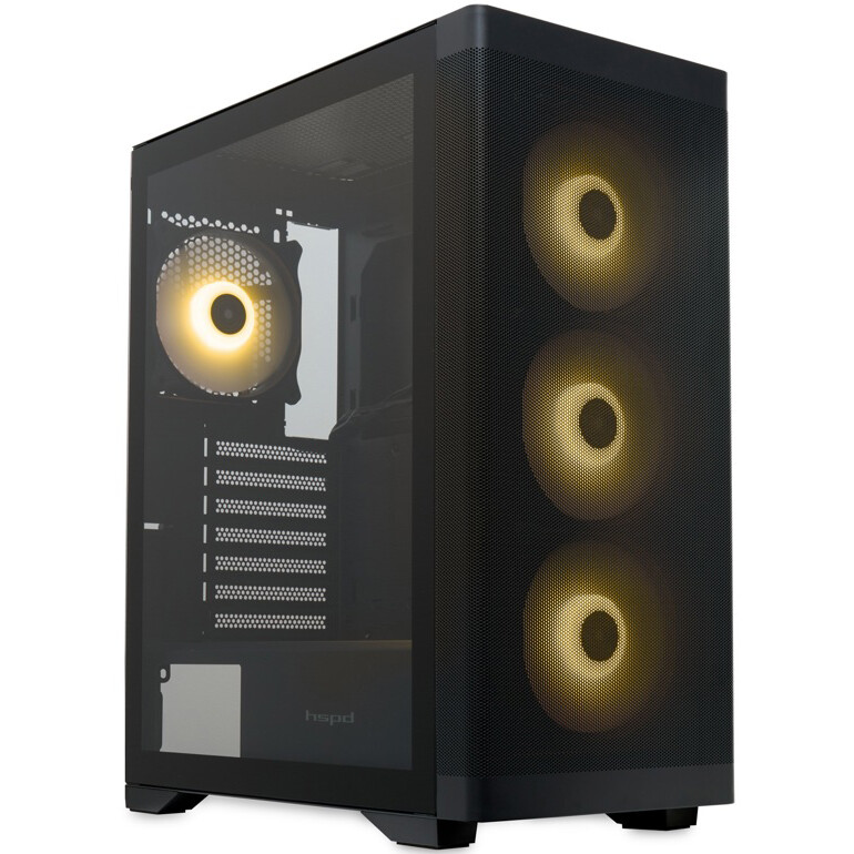 Корпус HSPD M520-TGBK-ARGB Black