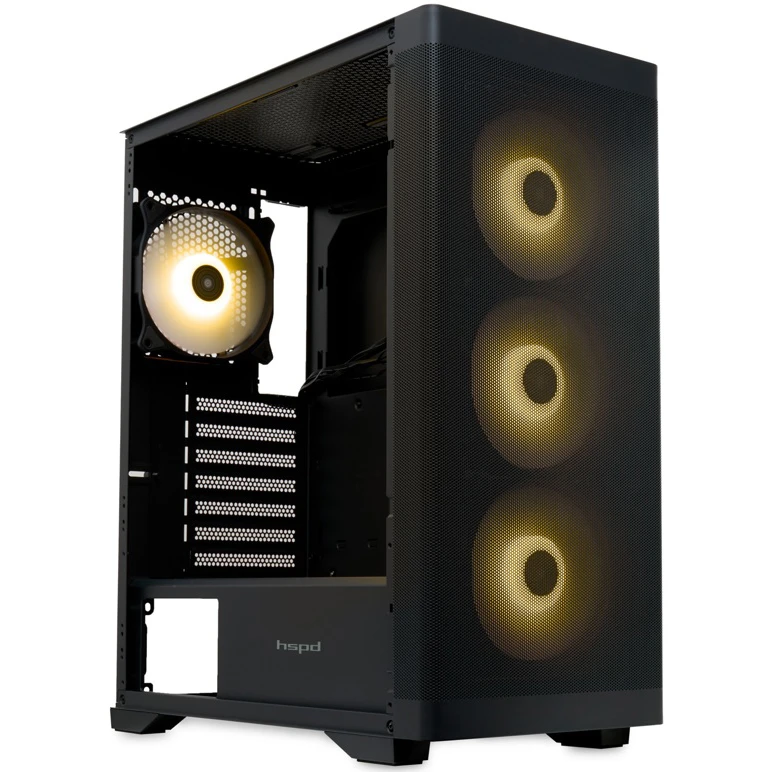 Корпус HSPD M520-TGBK-ARGB Black - фото 2