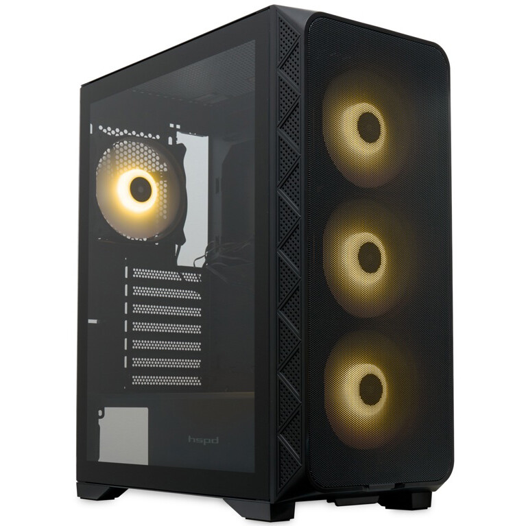 Корпус HSPD M521-TGBK-ARGB Black