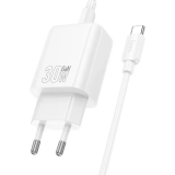 Сетевое зарядное устройство HOCO N63 White + USB-C - USB-C Cable (6942007644402)