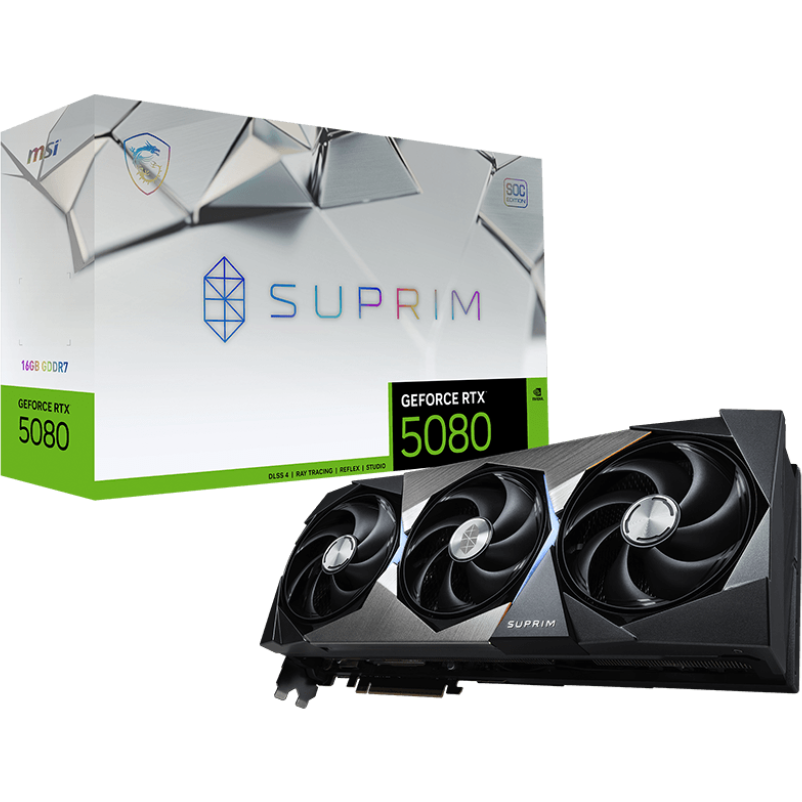 Видеокарта NVIDIA GeForce RTX 5080 MSI OC 16Gb (RTX 5080 16G SUPRIM SOC) - фото 7