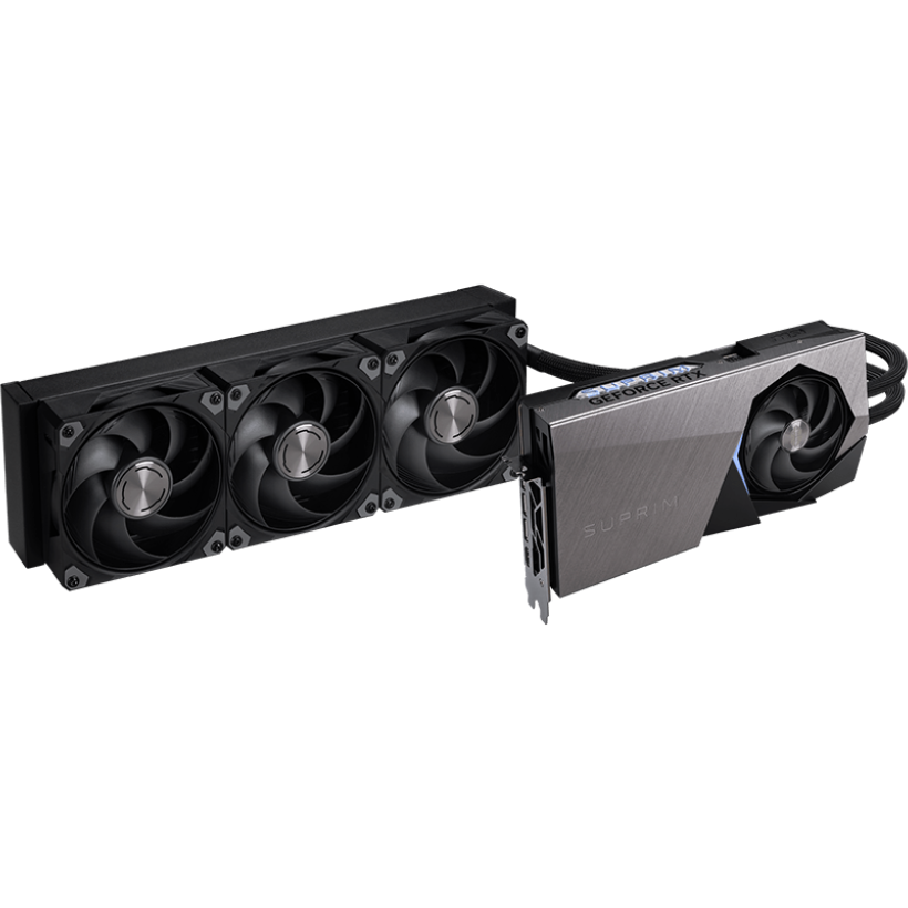 Видеокарта NVIDIA GeForce RTX 5080 MSI OC 16Gb (RTX 5080 16G SUPRIM LIQUID SOC)