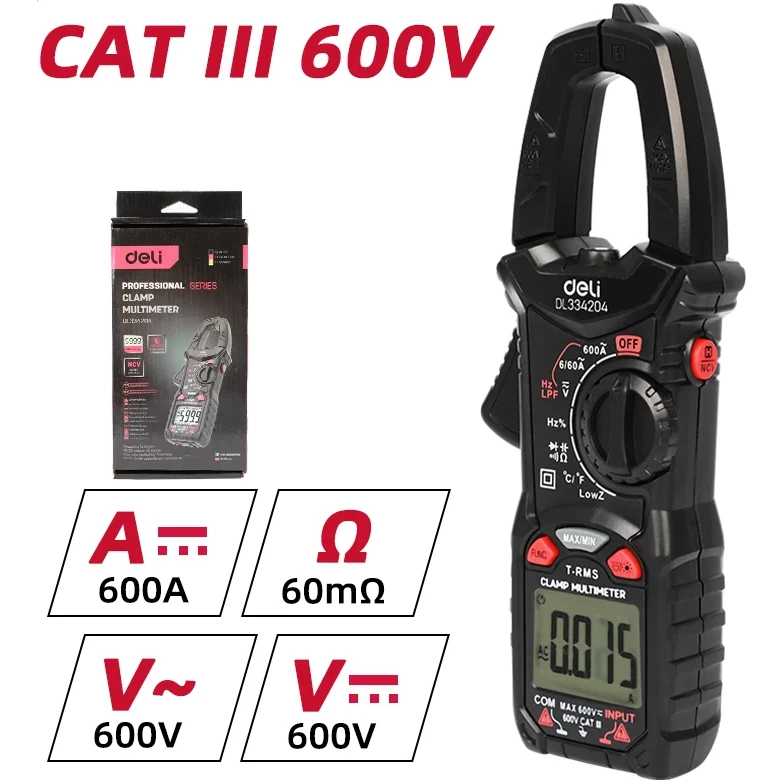 Токоизмерительные клещи Deli DL334204 - фото 2