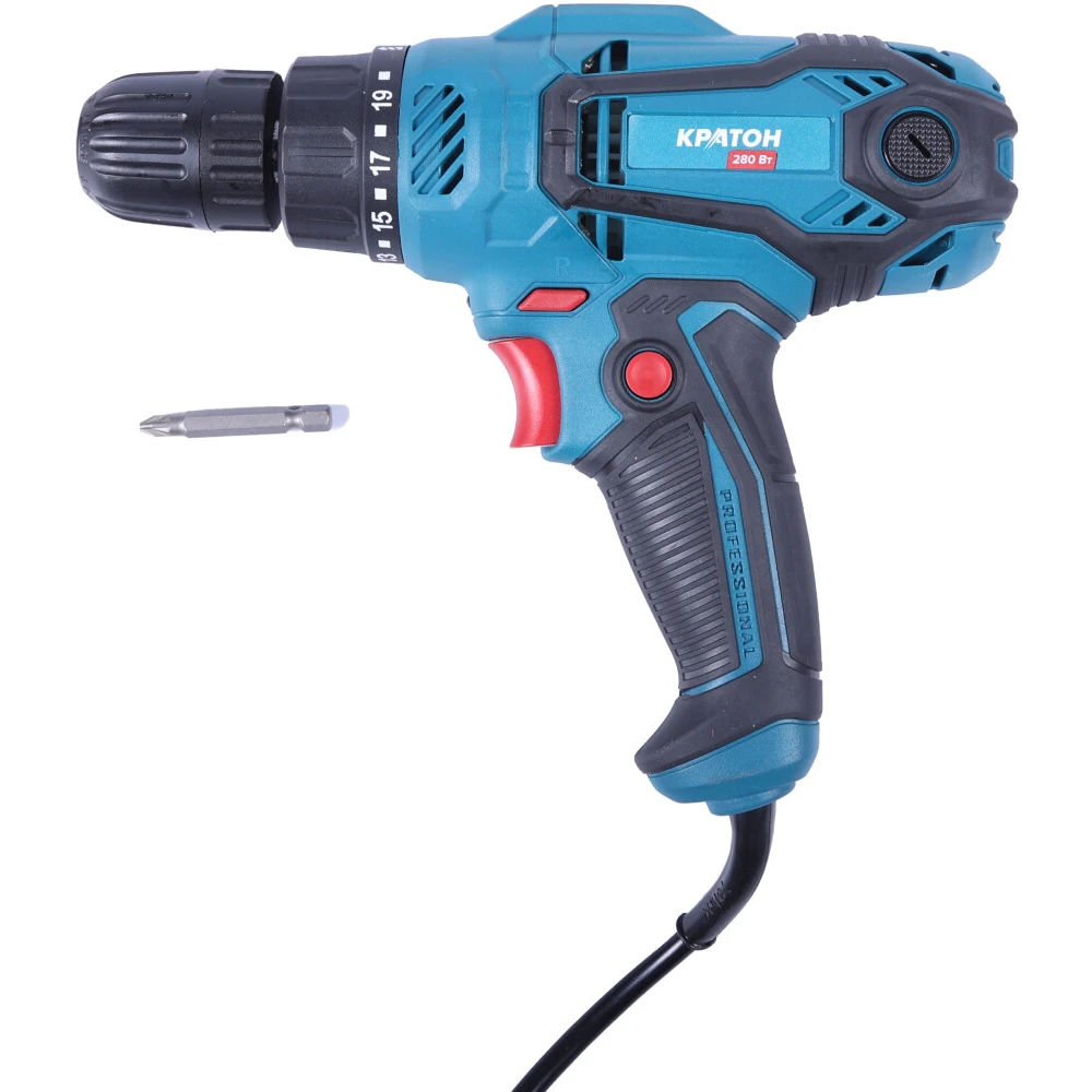 Дрель-шуруповёрт КРАТОН ESDD-280/24 - 3 02 01 029 - фото 2
